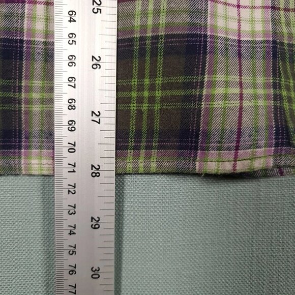 EDDIE BAUER Shirt Womens Medium Long Sleeve Check Button Up - Picture 7 of 8